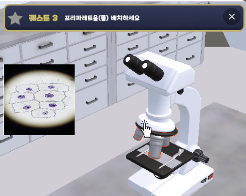 현미경으로 세포 관찰