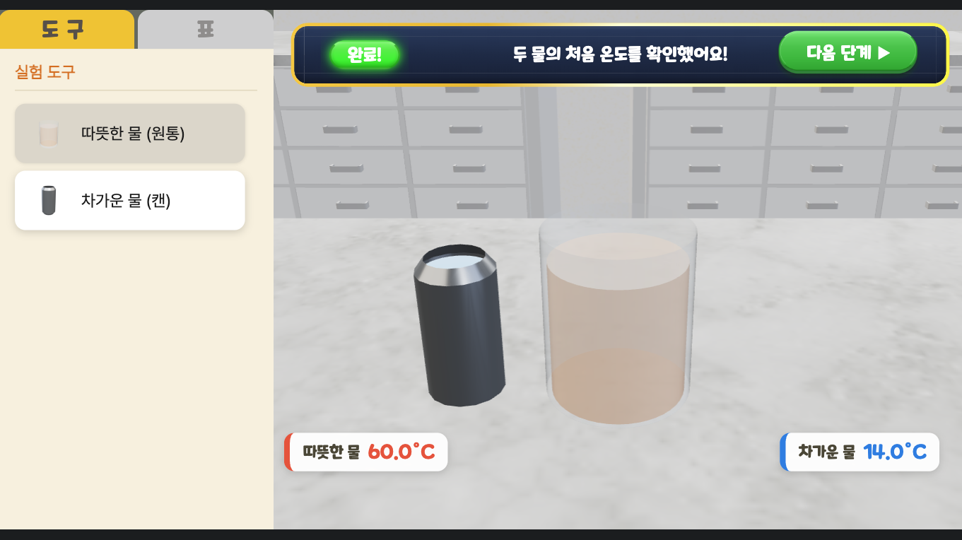 온도가 다른 두 물체가 만나면?